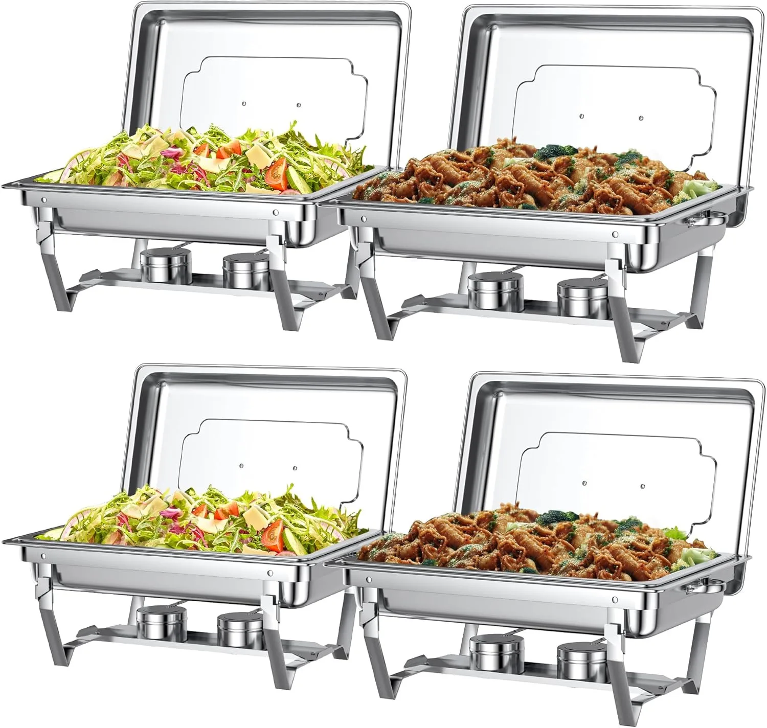 Chafing Dishes for Buffet Set – Chafers for Catering & Buffet Warmers with Lids