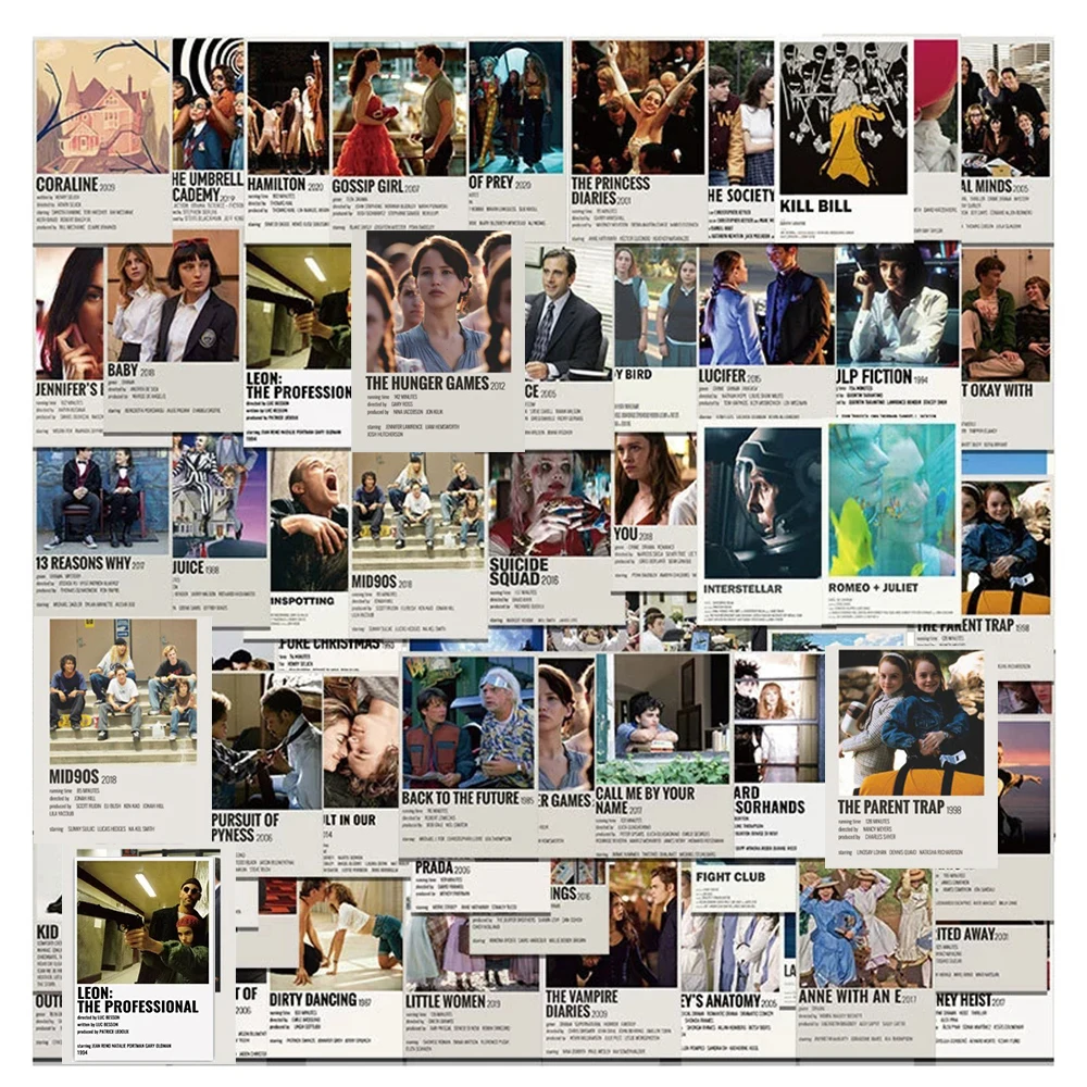 10/30/64 pegatinas clásicas de anime y películas, mezcla de pósteres y calcomanías de grafiti para laptop, maleta, papelería, coche, pegatinas geniales de PVC, juguete, regalo