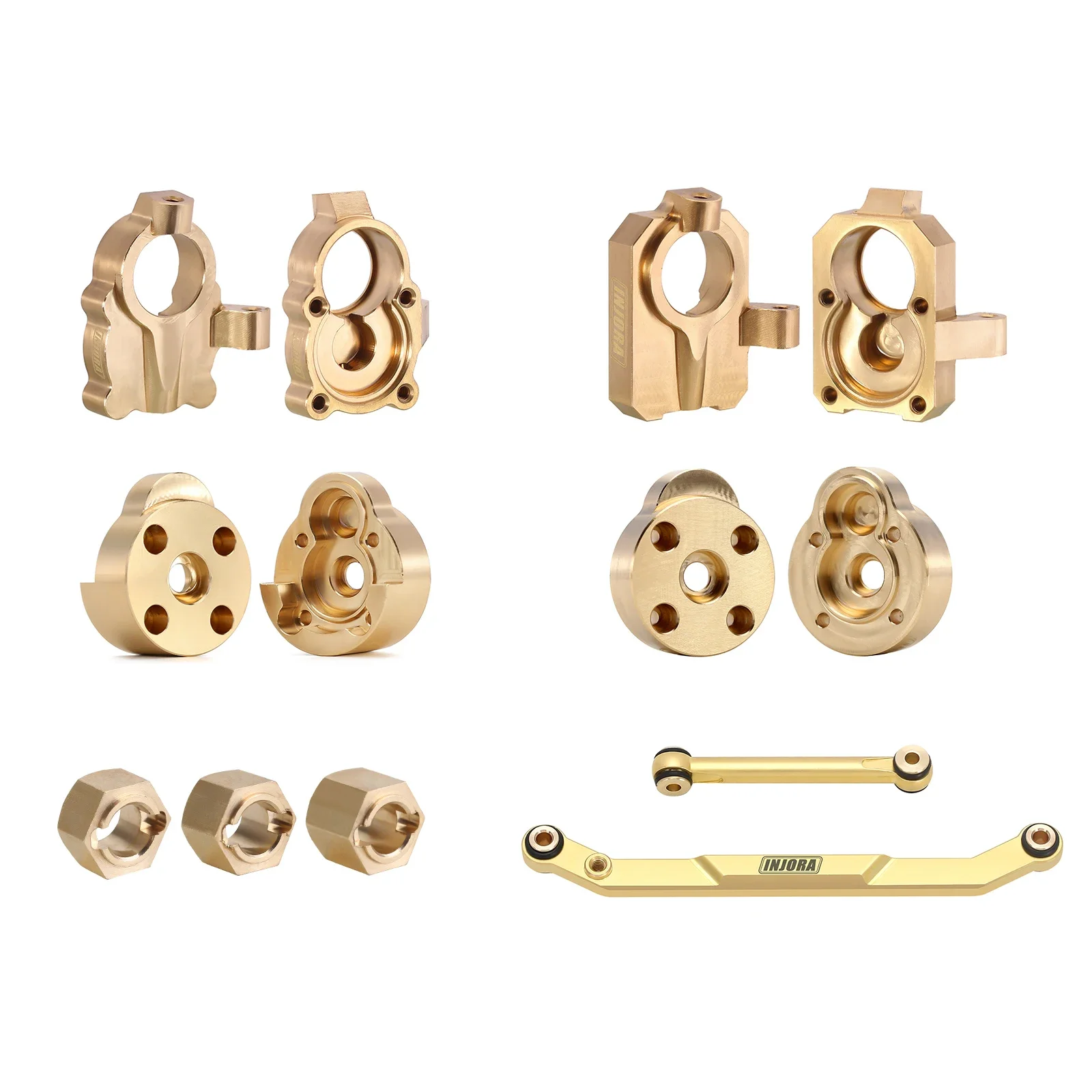 Brass Steering Knuckles Portal Drive Housing Wheel Hex Upgrade Parts For 1/24 RC Crawler FMS FCX24  FCX18