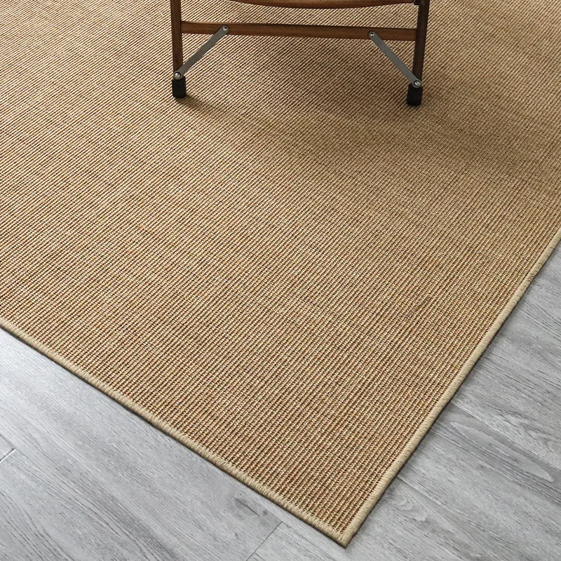 Sisal Rug Hand Stitched Edging Tatami Mat for Living Room Bedroom Tea Room Decor
