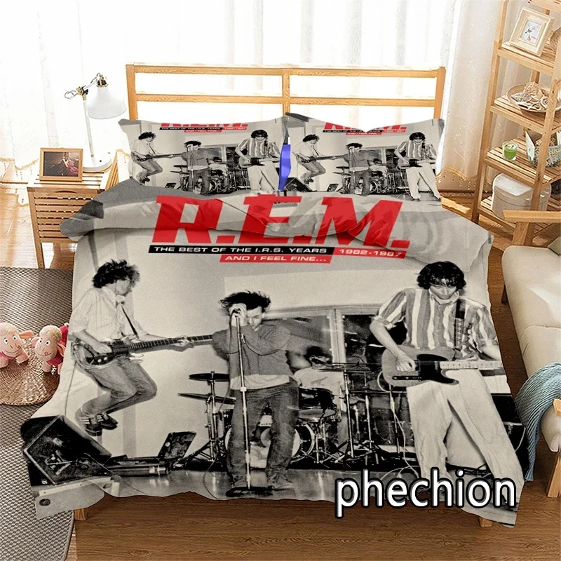 New r.e.m. band 3D Print Bedding Set Duvet Covers Pillowcases One Piece Comforter Bedding Sets Bedclothes Bed K589