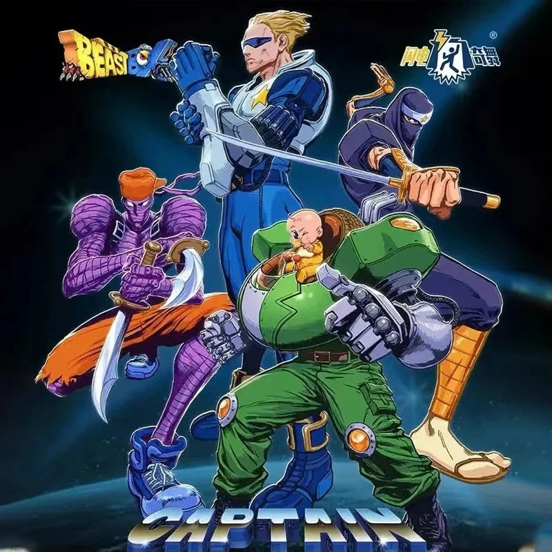 52toys Captain Commando Figure Mack The Knife Ginzu The Ninja Baby Head Arcade Game Action Doll 1/18 Toy Birthday Toys Gifts