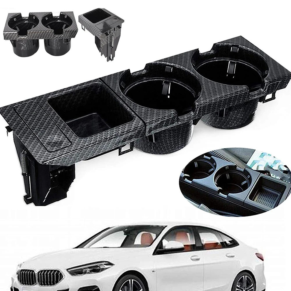 

Car Center Console Water Cup Holder Beverage Bottle Holder Coin Tray For Bmw 3 Series E46 318I 320I 98-06 51168217953 Black