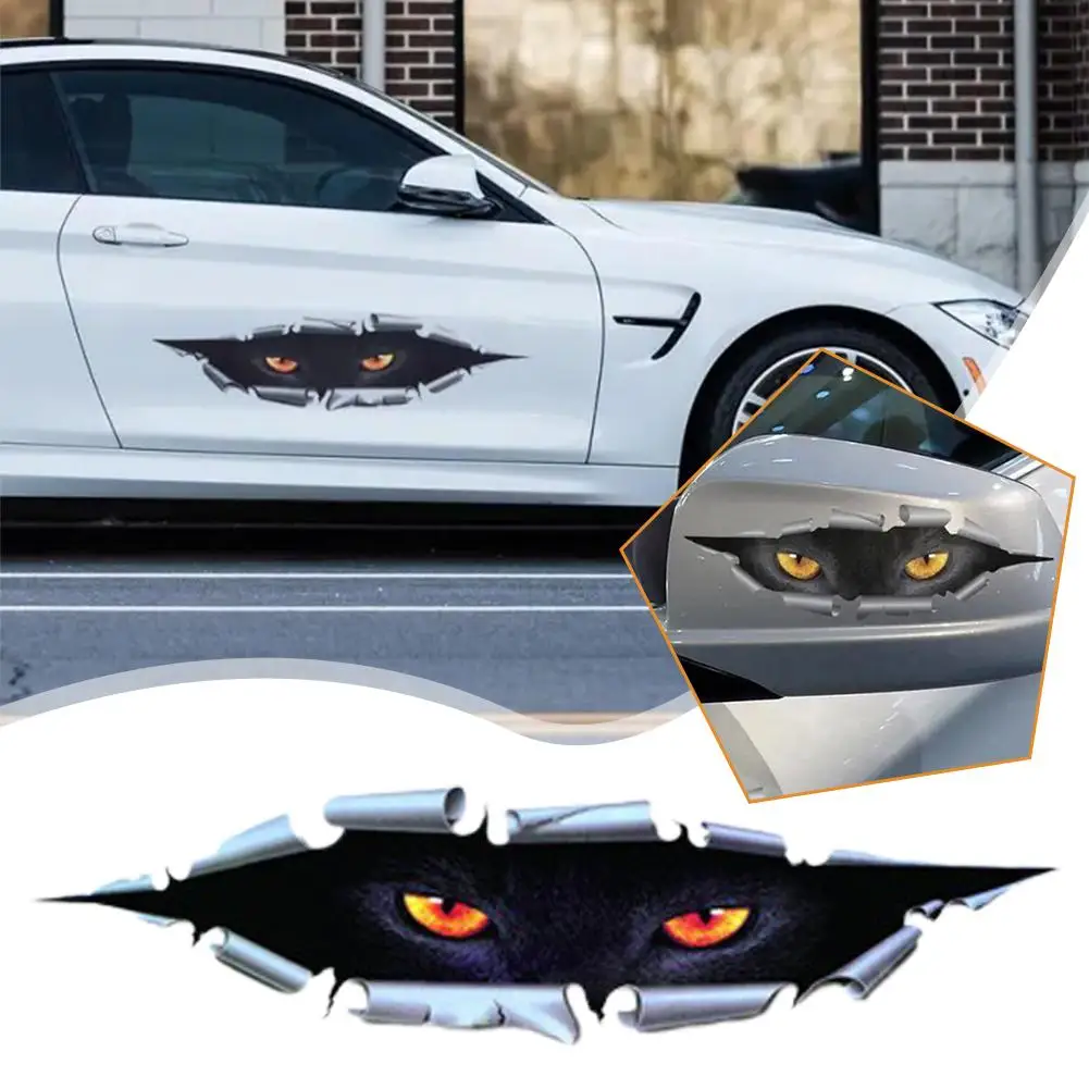 

1pcs Car 3D Eye Stickers Peeping Stickers Anti Scratching Car Long-lasting Stickers Waterproof Decal G8F3