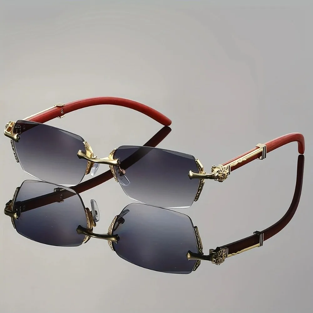 قطعة واحدة من النظارات الشمسية بدون إطار، مناسبة لكل من الرجال والنساء، متوفرة بألوان متعددة، ومثالية للارتداء اليومي #3