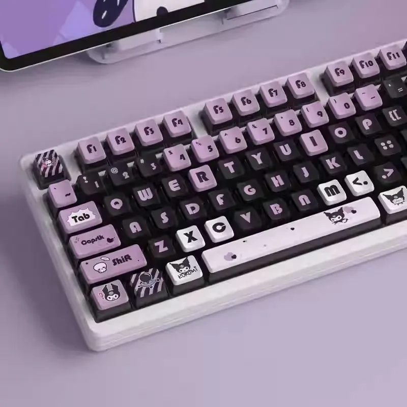 Kulomie four-sided pudding keycaps PBT five-sided sublimation OEM highly cute girl keyboard