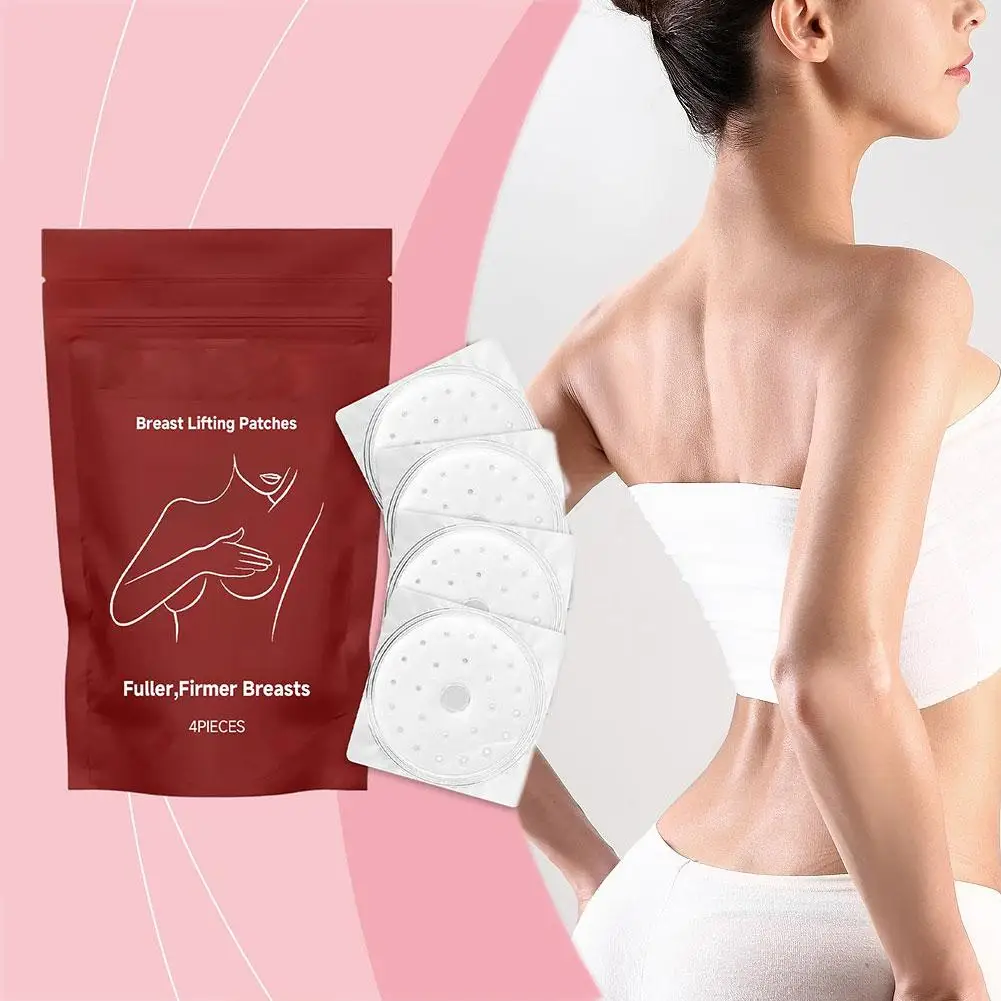 4 Pcs Women Chest Beauty Patch Lifting Firming Chest Anti-sagging Efficient Caring Cellulite-reduce Mild Caring Patch For Skin
