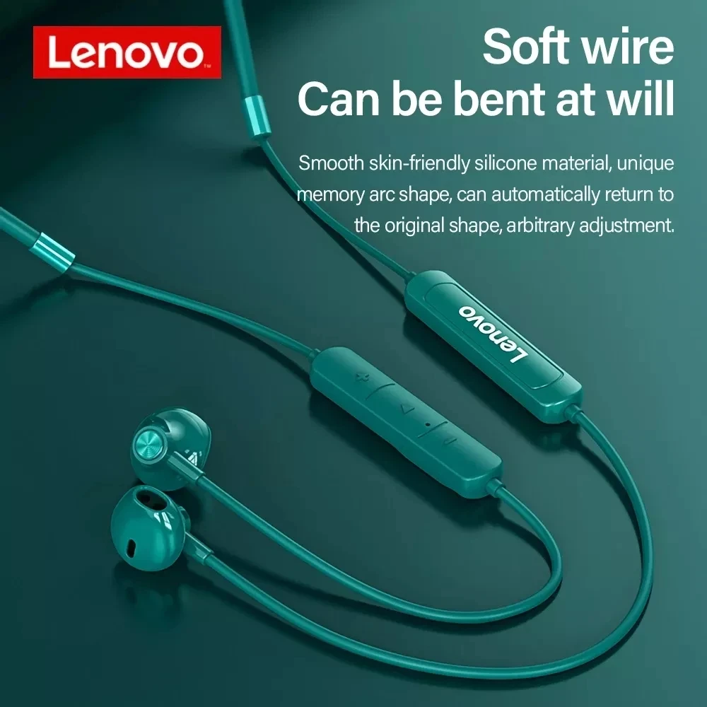 Original Lenovo SH1 Neckband Touch Control Earphone Wireless Bluetooth 5.0 Headset IPX5 Waterproof Sport Earbuds