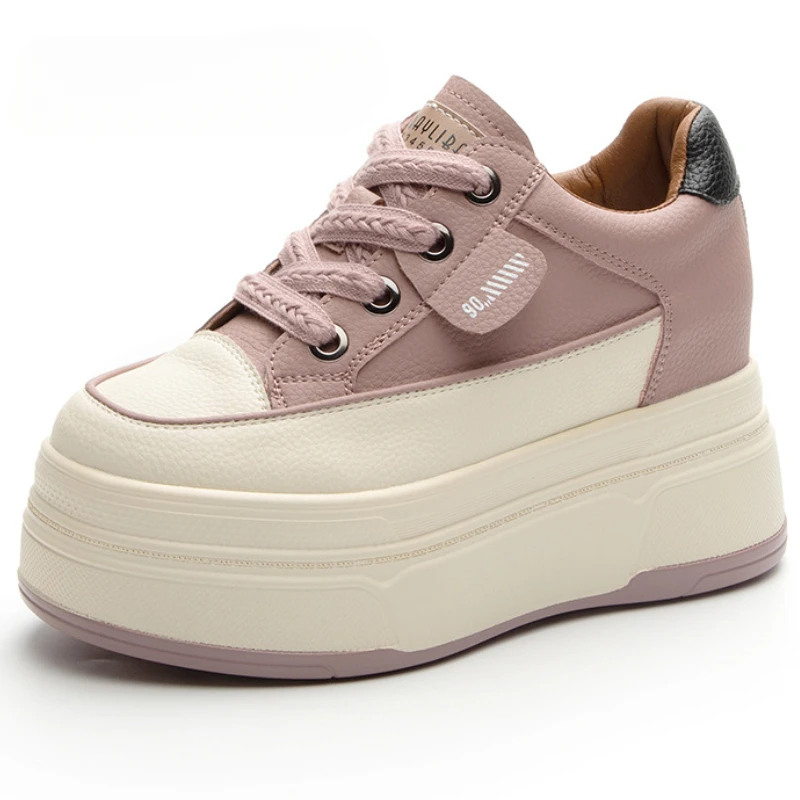 

Новые осенние женские туфли для миниатюрных рамок: туфли на шпильке на толстой подошве и наклонном каблуке с увеличительной высотой стельки, повседневная обувь