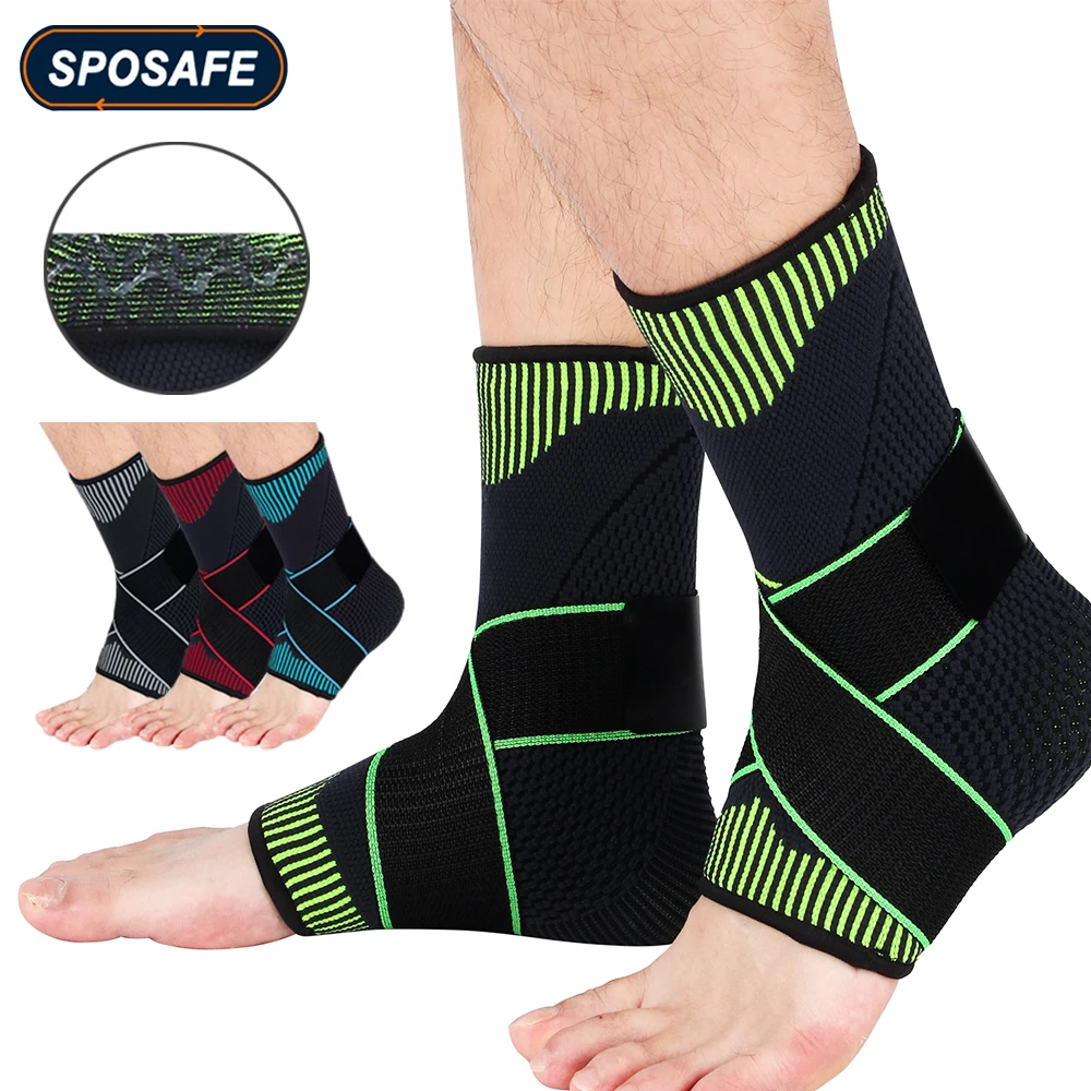 Sport Adjustable Compression Ankle Brace Sprained Pain Swelling Ankle Support for Cycling Running Basketball Football Volleyball