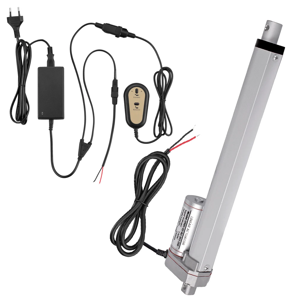 DC12V 10mm/s 750N 14mm/s 1000N Linear Actuator With Power Supply Wired Control Linear Actuator Drive Motor For Window Automation