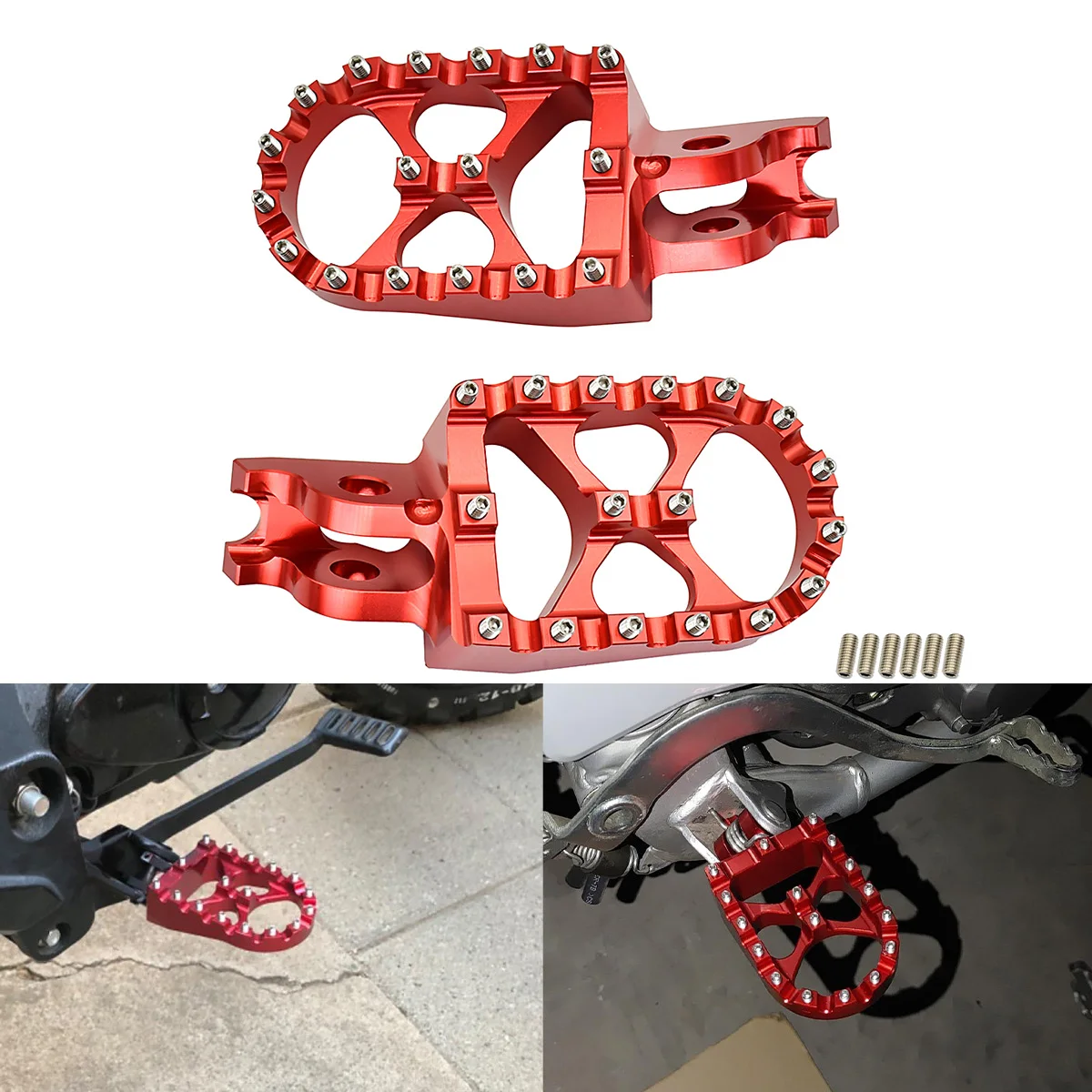 

Motorcycle CNC FootRest Footpegs Foot Pegs Pedals For HONDA CR 125 250 150R CR250R CRF 150R 250R 450R 250 450 X RX L M 2002-2023