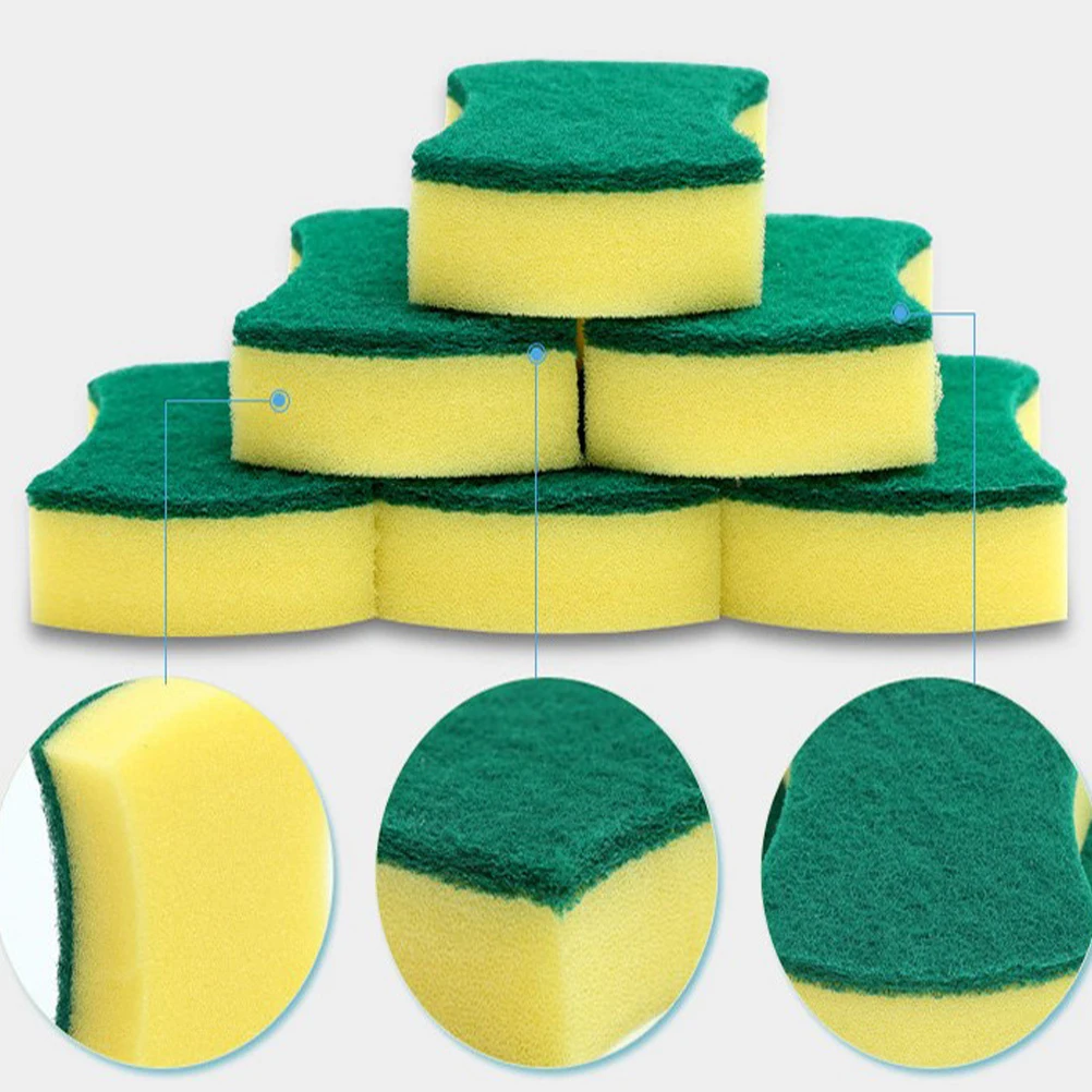 

12pcs High-Density Cleaning Sponge Scouring Pads Fast Bubbling Dishwashing Sponge Cleaners Kitchen Bathroom Stain Removal Cloths