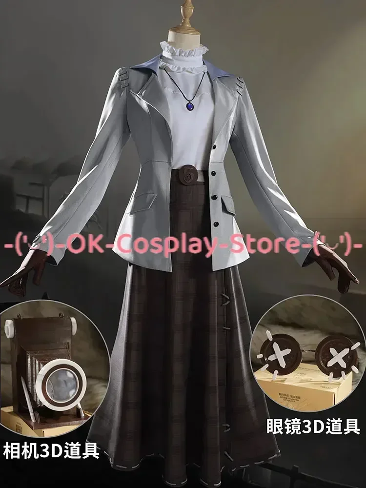 [Custom Made] Alice Dross Cosplay Costume Game Identity V Journalist Cosplay Women Cute Party Suit Halloween Uniforms