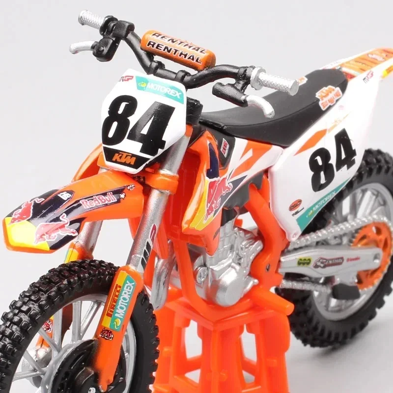 New Bburago 1:18 2018 KTM 450 SX-F Factory Edition Red Bull Dirt Bike Alloy Luxury Vehicl Diecast Model Toys Kid Birthday Gift