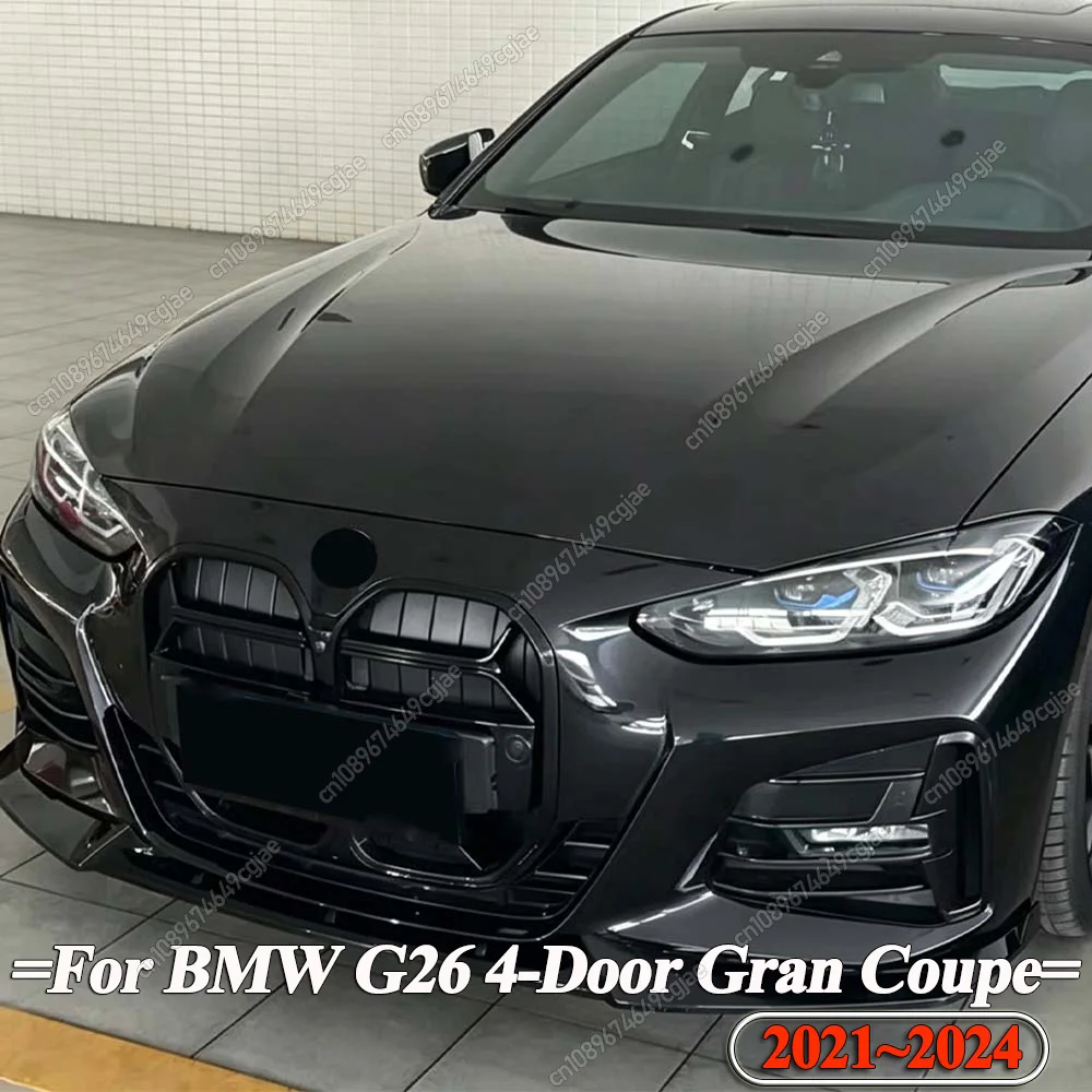 CSL Style Car Front Kidney Racing Grille With ACC ABS Gloss Black For BMW 4 Series G26 4-Door Gran Coupe 2021-2024 Body Kit Trim