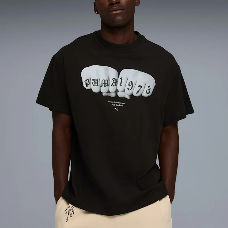 Puma Authentic Summer Men's Fashion Pattern Lightweight Daily Short Sleeve T-Shirt 634658-01