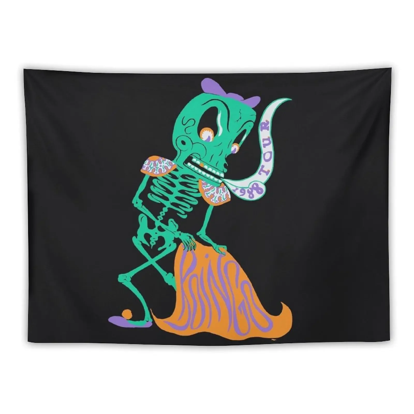 Oingo Boingo Skeleton Tapestry Outdoor Decor Home Decor Aesthetic Tapestry