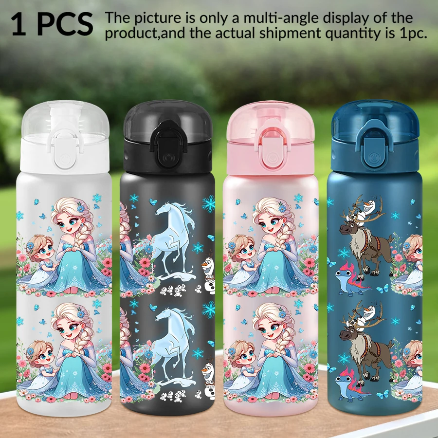 

1Pc Disney Elsa Reindeer Pattern 26oz Plastic Water Bottle Outdoor Sports Water Cup Birthday/Homecoming Gift