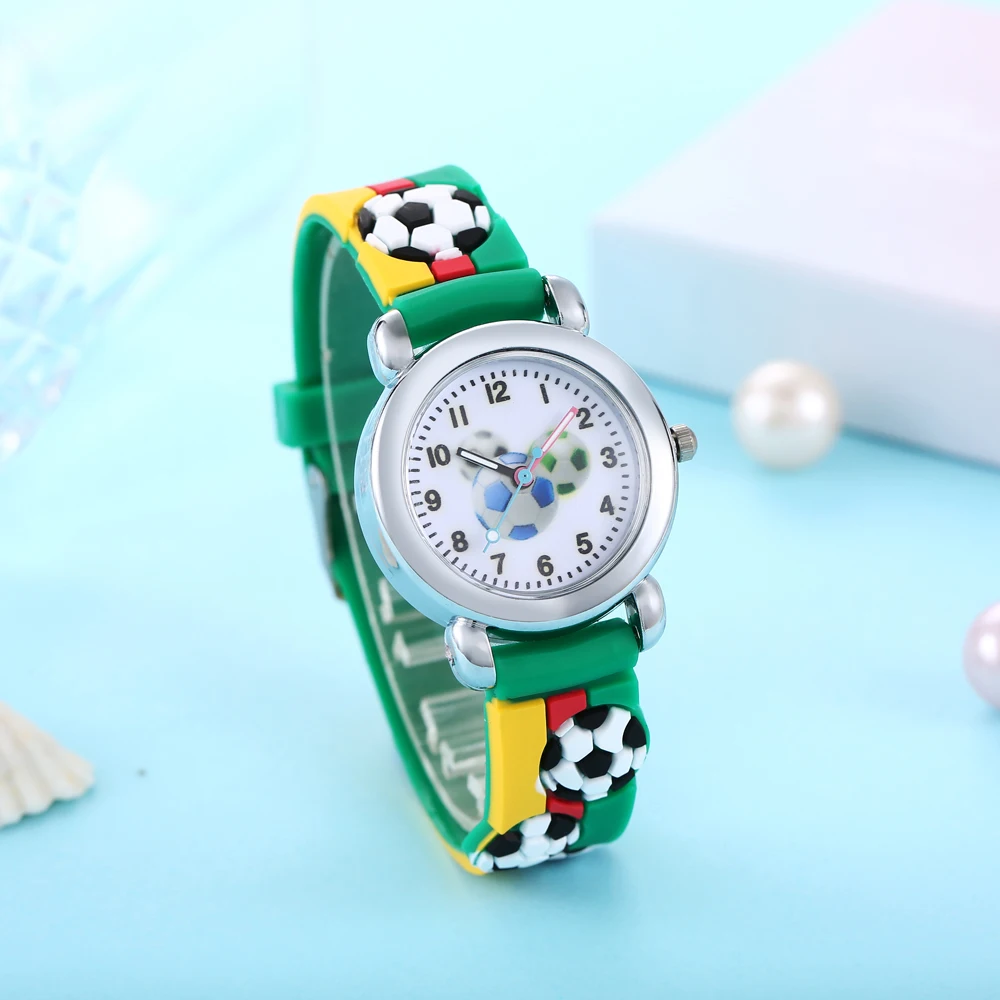 Lovely Creative Cartoon Corlorful Kids Watch Gift For Boys Girls Sell Like Hot Cakes Cute Football Children\'s Wristwatch