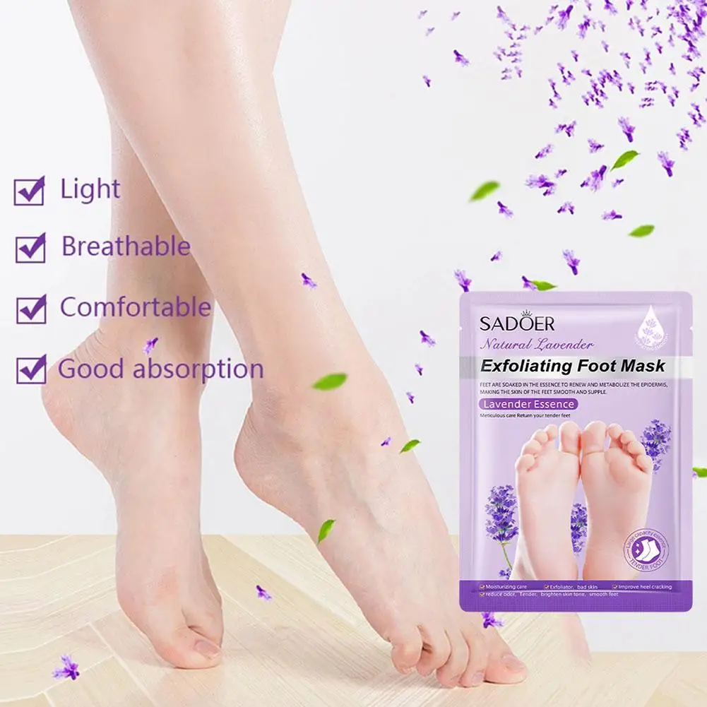 Füße Peeling Fuß maske Hautpflege Fuß Peeling abgestorbene Haut Lavendel Füße Masken Pediküre Socken feuchtigkeit spendende Bleaching Fuß maske