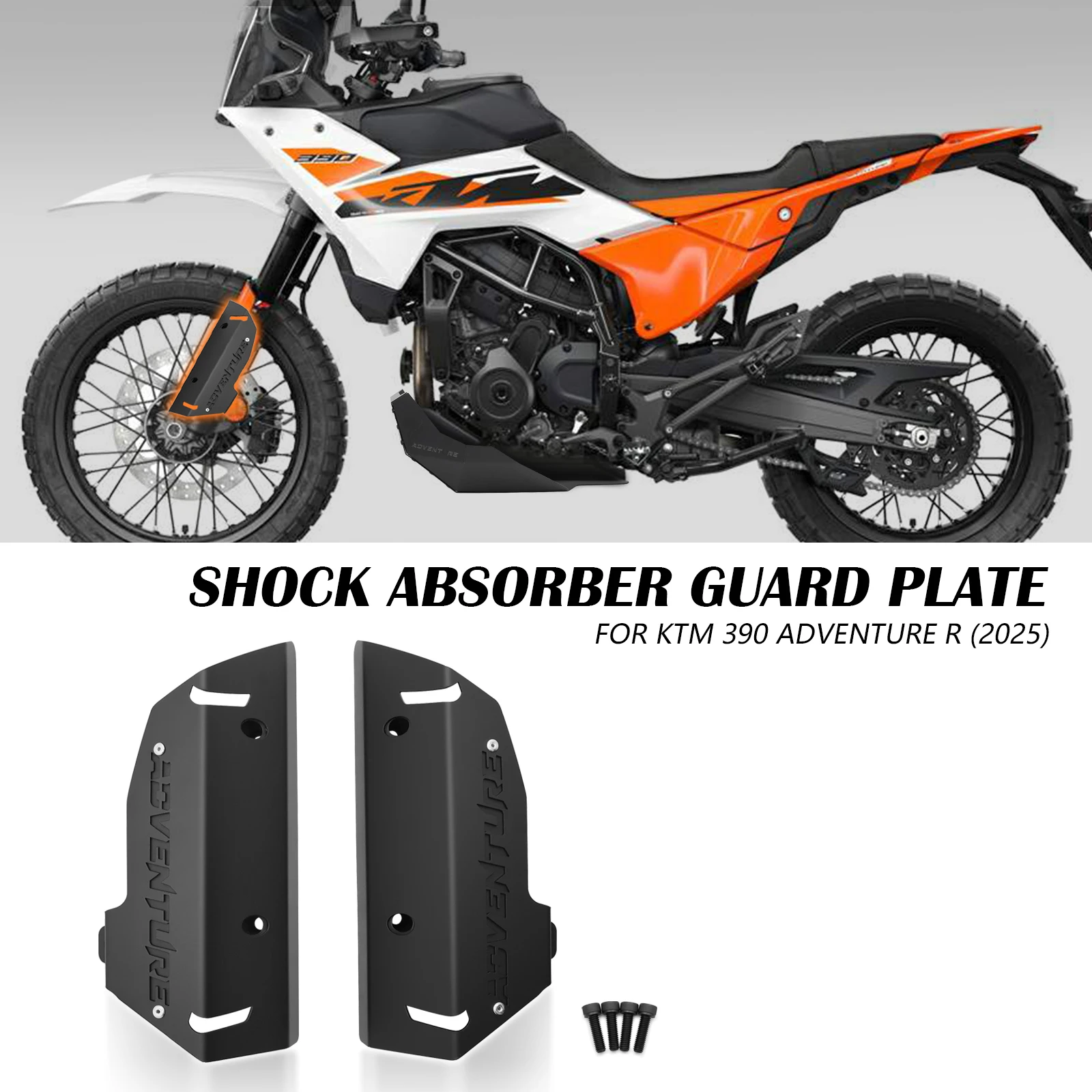 

Motorcycles Accessories Front Fork Shock Absorber Guard Plate Shield Protection For KTM 390 ADVENTURE R 2025 390 Adv r