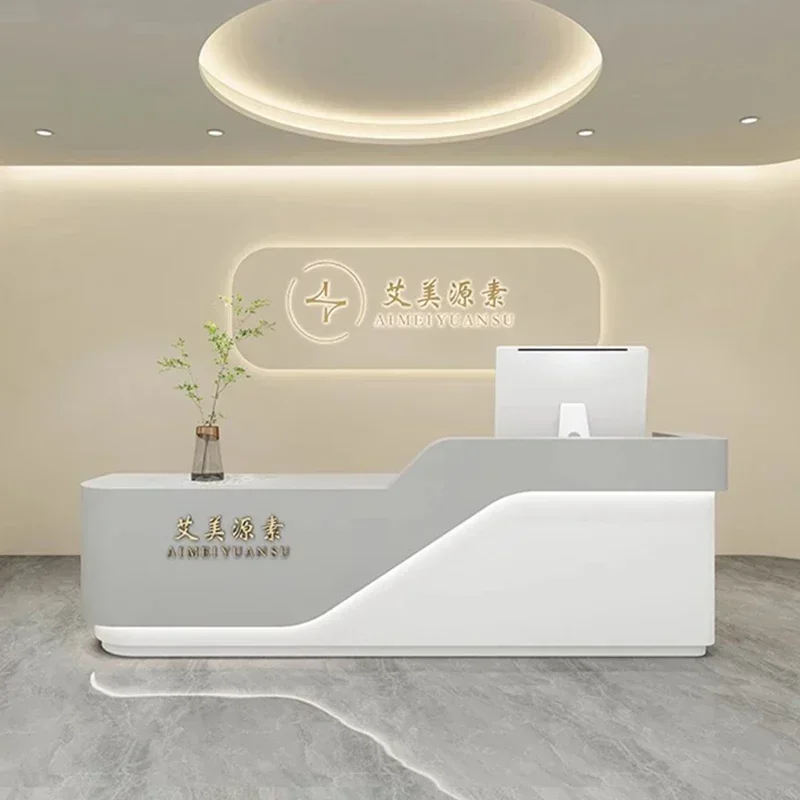 Grocery Store Counter Modern Luxury Furniture Party Reception Tables Customer Center Hairdresser Beauty Salon Shop Service Desk