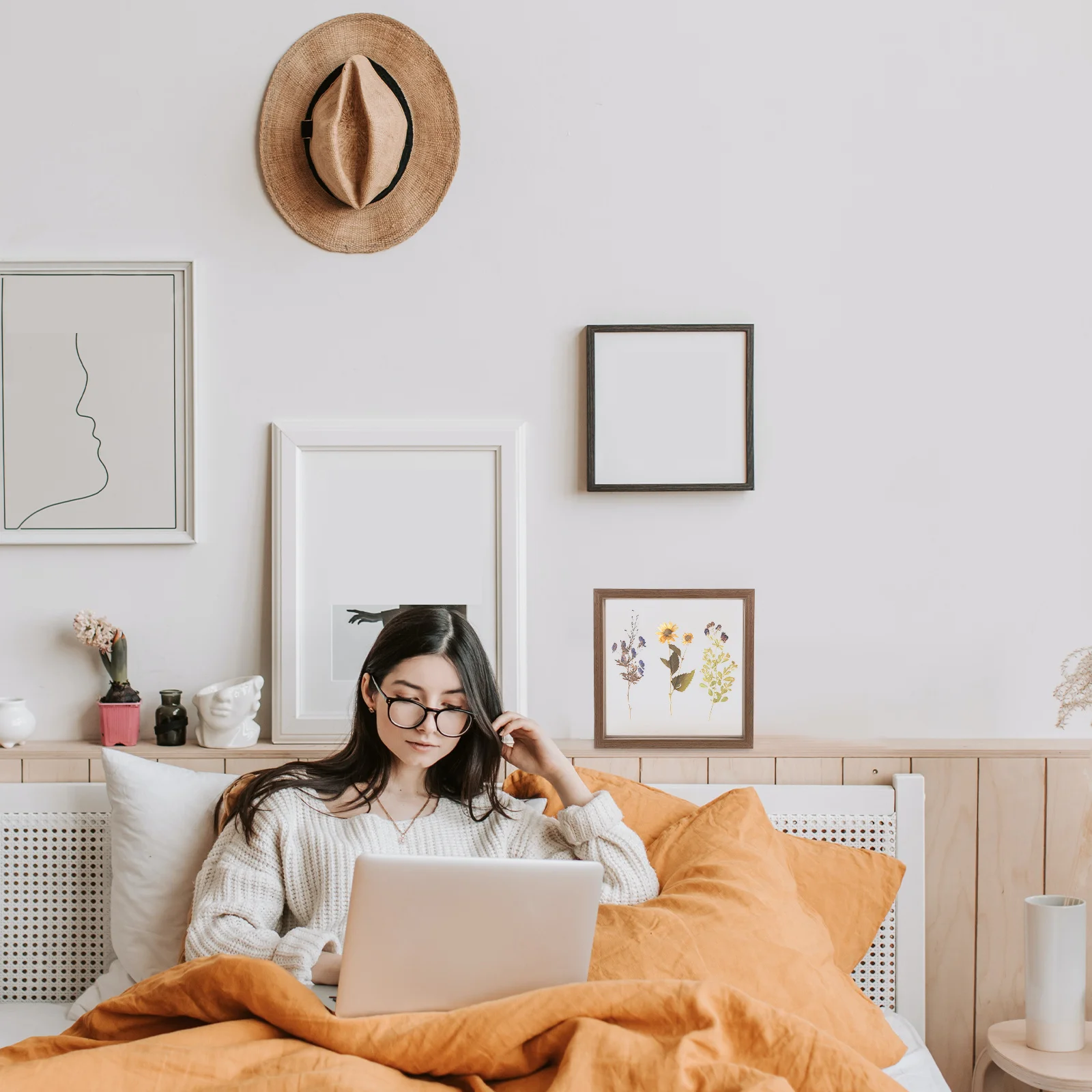 

8 Inch Picture For Dried Flowers Specimen Display Desktop Decor Glass Frame Pressed Plant Craft Frame Home Decoration