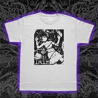 Lain Anime T-shirt Classic Vintage Manga Tee 90s Retro Anime Women Men T-Shirt Overszied Y2k Cotton Loose Anime for Fan Clothing