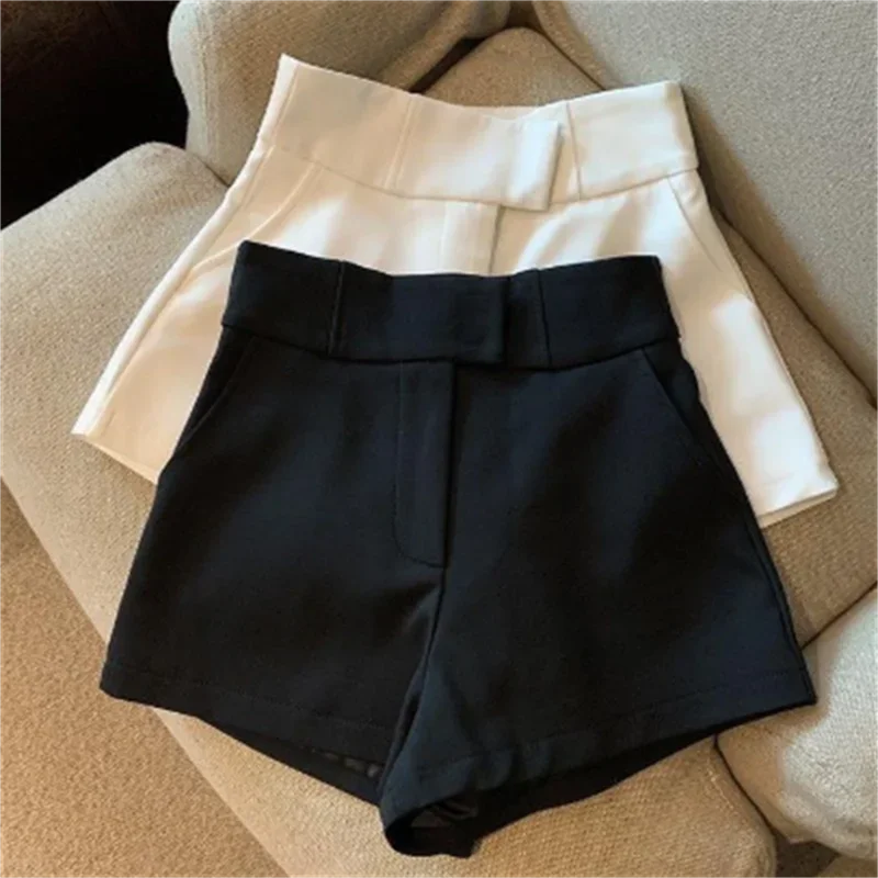 Women Shorts  Black Shorts Women Harajuku Elegance High Waisted Shorts A Line Slim Casual Hot Girl Straight Pants Sexy