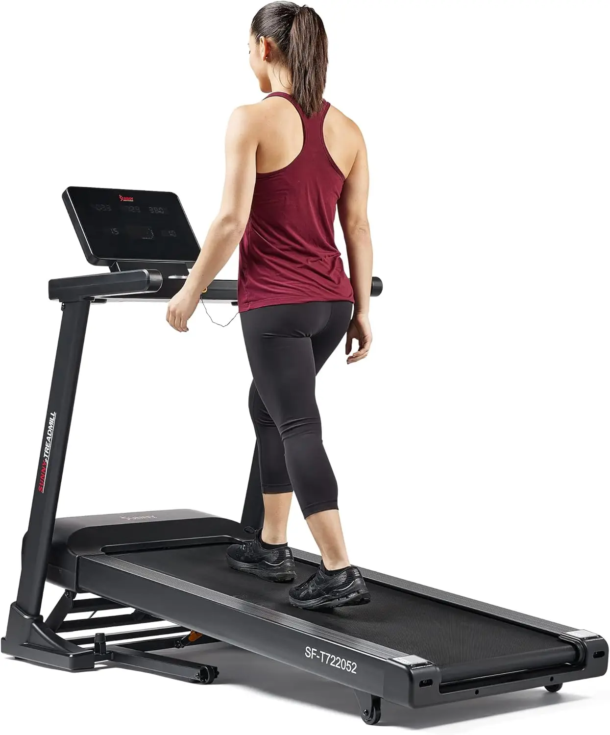 

Sunny Health & Fitness Heavy Duty Treadmill for Home, 20” Wide Deck, 15 Level Auto Incline, 300 LB Weight Capacity, Foldabl