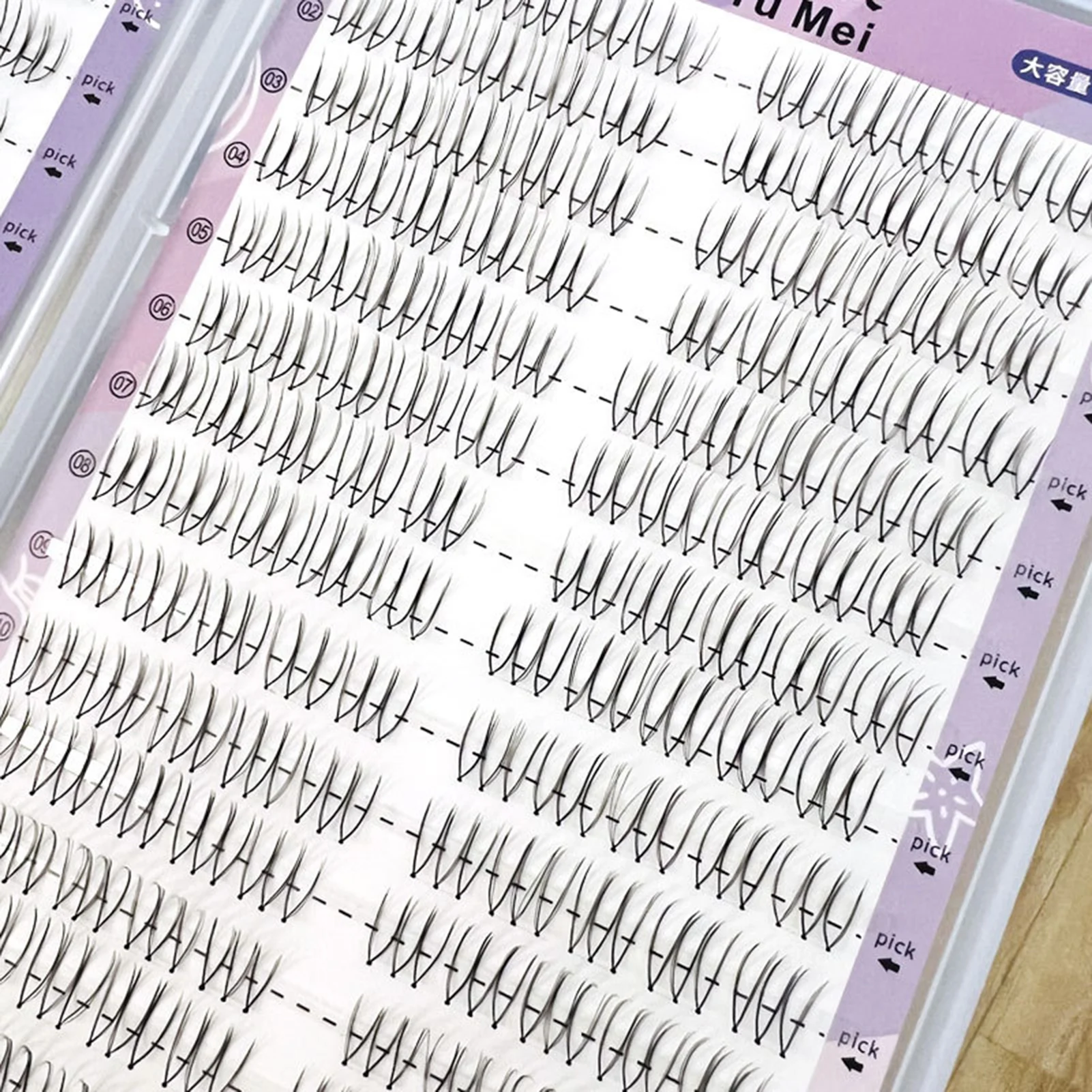 Pestañas postizas de estilo coreano en forma de U, 8-11mm, extensiones de pestañas DIY, rizo C, pestañas postizas individuales naturales para mujer, maquillaje cosplay