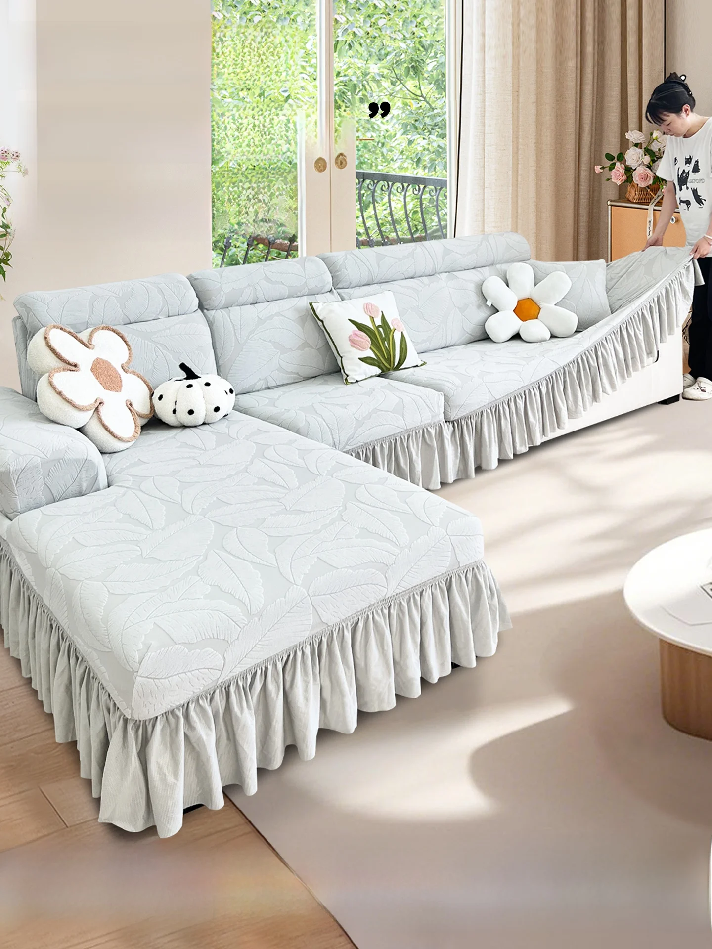 

Новый защитный чехол для дивана Tee-er от царапин, полная упаковка, современный простой пылезащитный чехол для гостиной