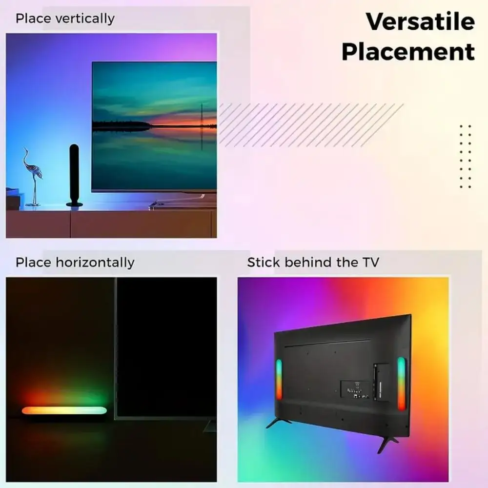 24 Keys IR Remote Control Smart RGB Strip Lights Gaming Lights, TV Ambient Backlight Sync With Music, RGB Desk Lamp For TV, PC