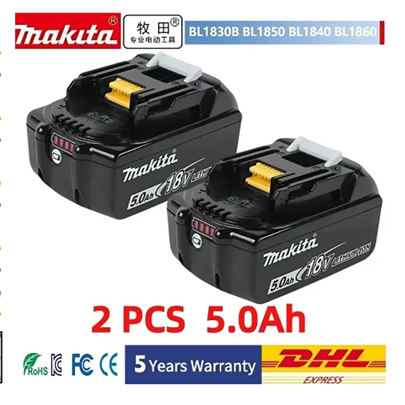 

18V 6.0 Ah 100% original Makita 18V LXT BL1860B BL1860BL1850 BL1830 rechargeable power tool battery Replaceable LED lithium-ion