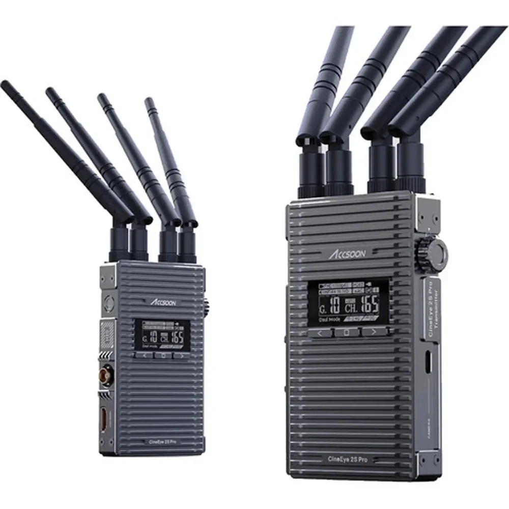 

2026 New ACCSOON CineEye 2S Pro 2.4Ghz 5Ghz Dual Channel Wireless Video Transmission Monitor System SDI 1080P 350m for Camera