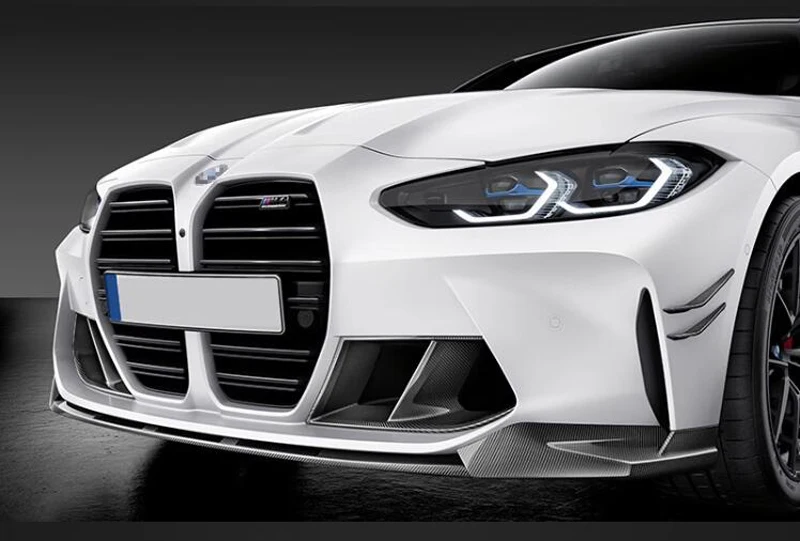 G80 M3 Canards MP Style Carbon FIber Front Bumper Canards Winglet For  BMW G80 G82 M3 M4 2021+