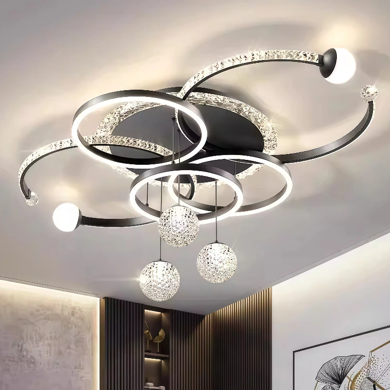 Modern Luxury Restaurants LED Pendant Lights Starry Sky Balls Hanging Lamps Home Decor Bedroom Dinning Rooms Lamp Factory Outlet