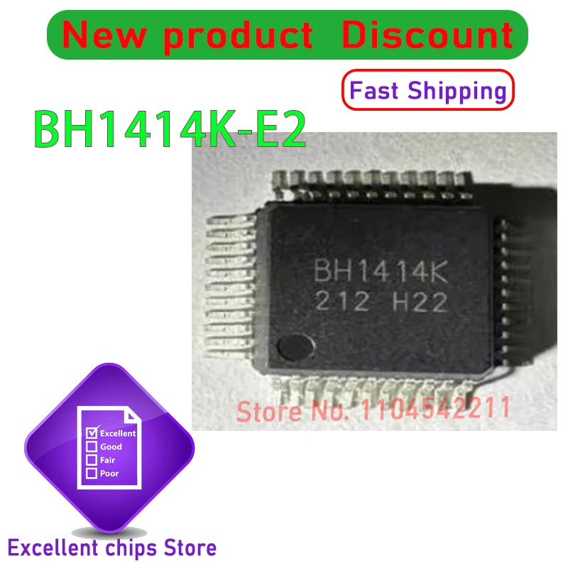 1pcs/lot BH1414K BH1414K-E2 QFP44 100% NEW Original  in stock.