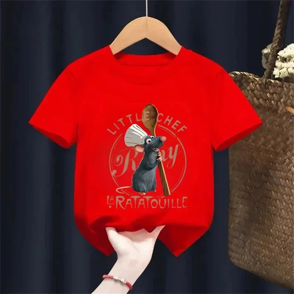 Little Chef Remy Ratatouille T-Shirt für Kinder, Sommer-T-Shirt aus Baumwolle mit Cartoon-Aufdruck – Detail 6