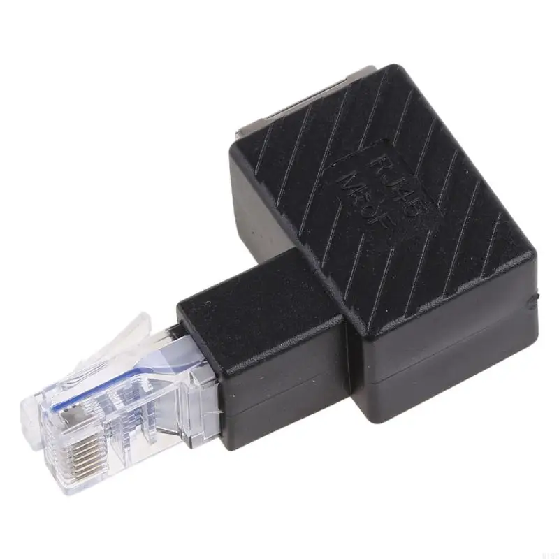 homem do cotovelo Rj45 918C fêmea extensão da Lan do adaptador 90 graus