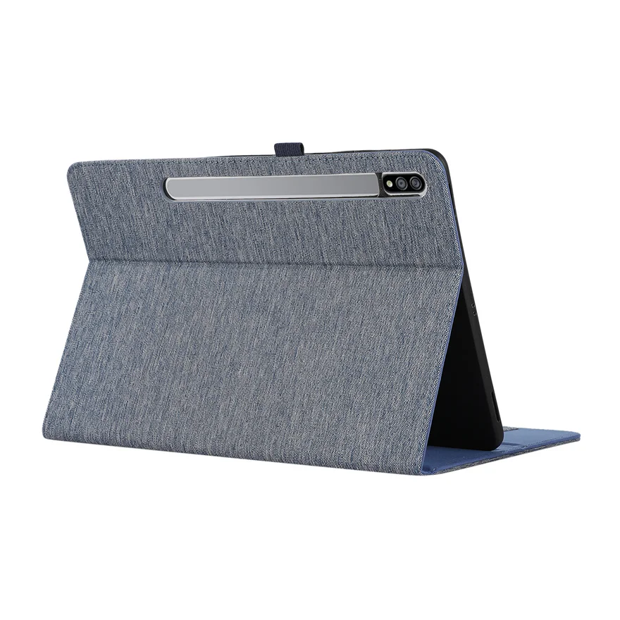 Fabric Flip Stand Case For Samsung Galaxy Tab S10 S9 S7 FE S8 A9 Plus 12.4 A8 A7 Lite S6 Lite TPU Protective Shell Back Cover
