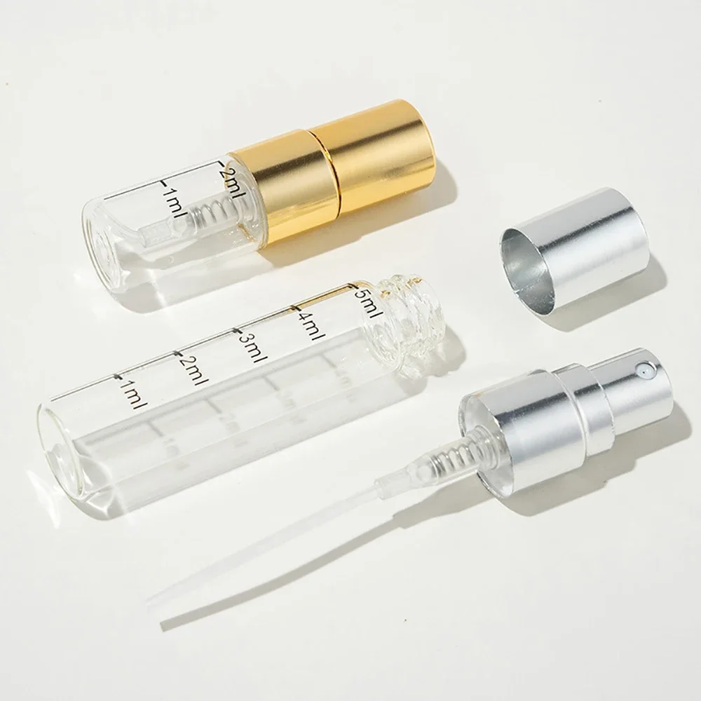 10 pièces 2ML 3ML 5ML 10ML bouteille de parfum rechargeable avec échelle Mini flacon pulvérisateur en verre atomiseur de parfum pour sac à main de voyage Portable