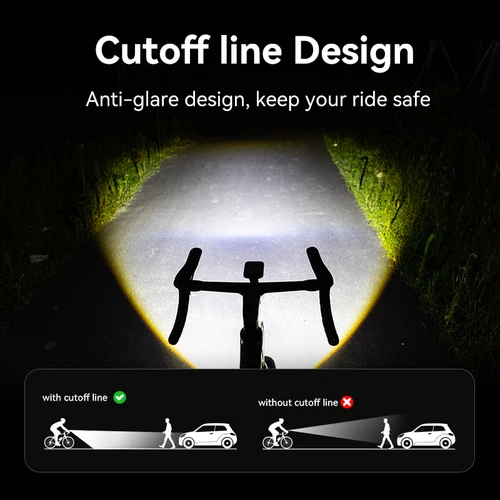 Imagen 2 del producto XOSS Noctera-1.0 faro de bicicleta línea de corte 1000 Lm impermeable recargable Ultra brillante lámpara frontal de bicicleta linterna MTB