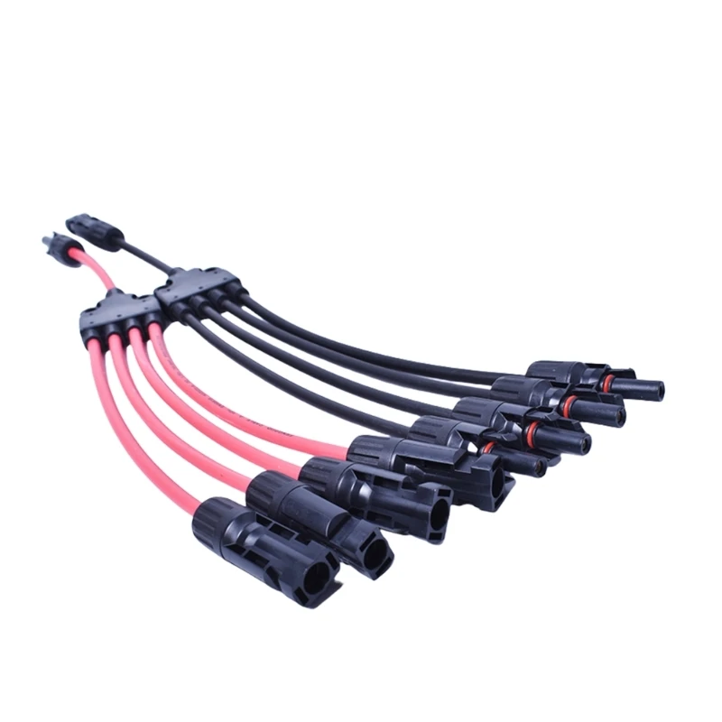 Solar Panel Y Connector Cables 10AWG Renewable Energy Solar Panel Connector Simple Installation for Double Panel Linking