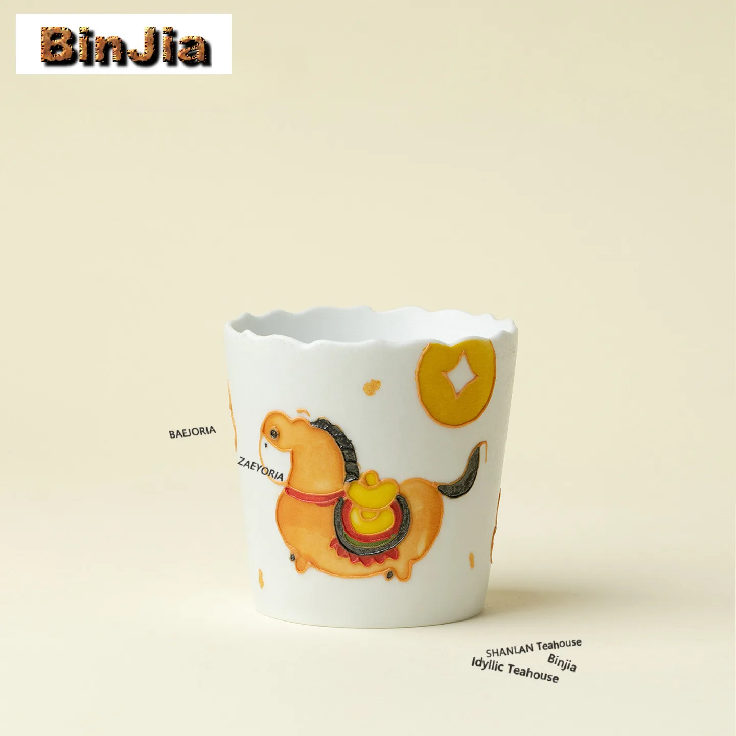 190 ml „Get Rich Soon“ Teetasse, ästhetische Teeschale, Tasse für Tee, Teeverkostung, Dufttasse, Chazhan Master Cups, Geschirr, Ornamente