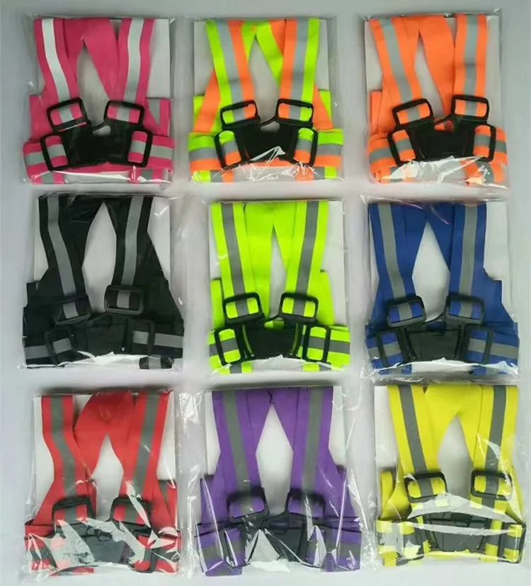 Motocycle Reflective Straps Traffic Night Work Running Cycling Safety Vest Protection Jacket for Honda Vt1100C Steed 600 Vlx400