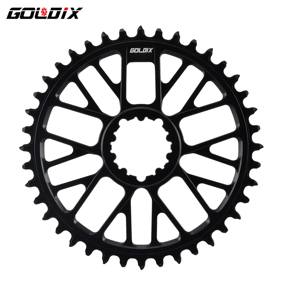 GOLDIX Ultralight Directly Install Chainring Narrow Wide Teeth Single speed Chainwheel 0mm Offset For MTB/Road Bike Crankset