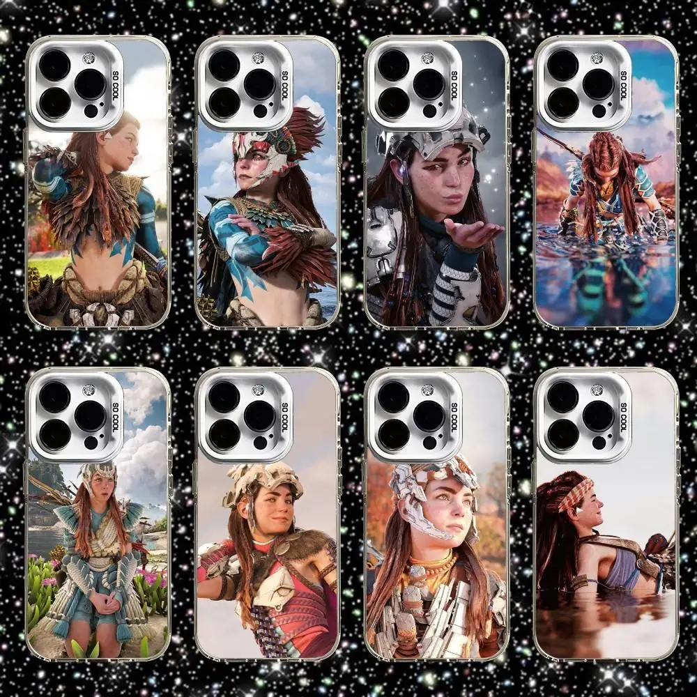 

Aloy Game H-Horizon Phone Case For iPhone 16,15,14,13,12,11,Pro,XS,Max,Plus,Mini,SE White Candy Matte Shockproof Cover