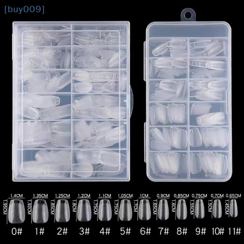 120/240/504/600 Uds puntas de uñas postizas Gel suave yema del dedo Semi mate cuadrado almendra ataúd francés extensión de uñas de cobertura completa